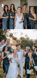 Mismatched Simple Unique Modest Popular Beach Bridesmaid Dresses BD098