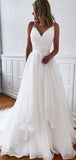 New Arrival A-line Popular Simple Beach Vintage Wedding Dresses WD042