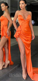 New Arrival Orange Unique Sexy Fashion Mermaid Elegant Party Women Long Evening Prom Dresses PD632