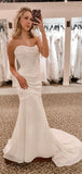 New Arrival Strapless Mermaid Vintage Garden Beach Long Wedding Dresses WD206
