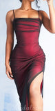 New Mermaid Spaghetti Straps Popular Modest Stylish Long Women Party Evening Prom Dresses PD1005