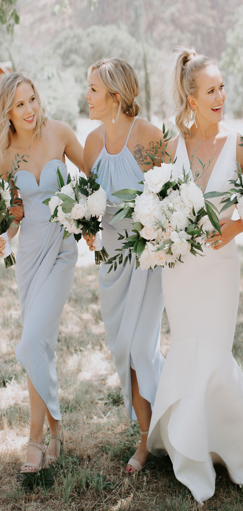 New Mismatched Short Beach Simple Formal Bridesmaid Dresses BD100