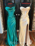 New Popular Best Spaghetti Straps Stylish Unique Mermaid Long Party Evening Prom Dresses, PD1260