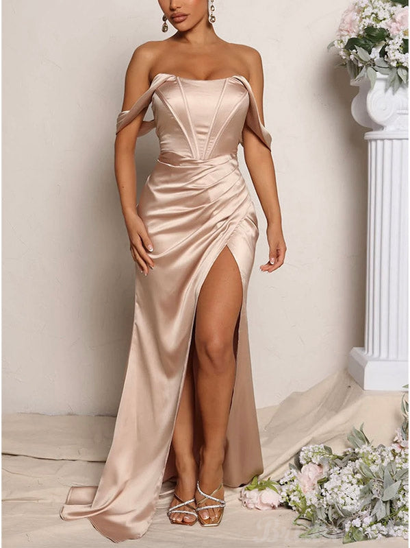 Off Shoulder Bridesmaid Dresses, Mermaid Bridesmaid Dresses, Long Bridesmaid Dresses, PD0507