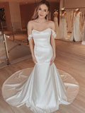Off the Shoulder Mermaid Vintage Dream Beach Long Wedding Dresses WD209