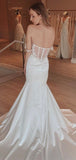 Off the Shoulder Mermaid Vintage Dream Beach Long Wedding Dresses WD209