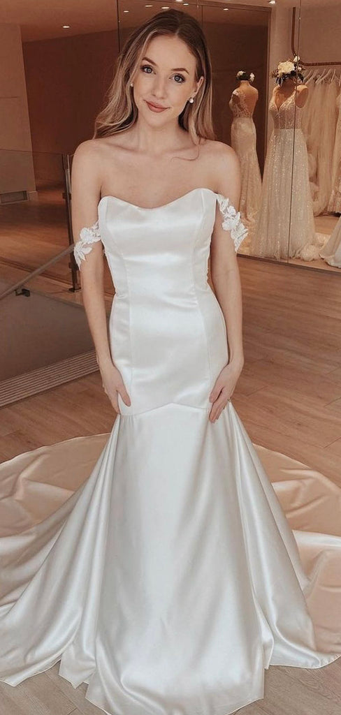 Off the Shoulder Mermaid Vintage Dream Beach Long Wedding Dresses WD209