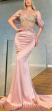 Off the Shoulder New Mermaid Glitter Black Girls Slay Elegant Party Women Long Evening Prom Dresses PD658