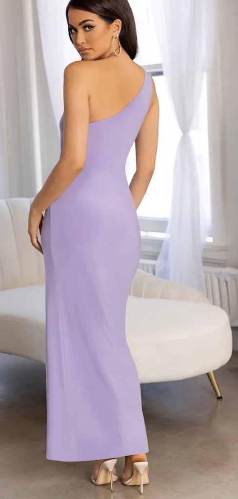 One Shoulder Lilac Mermaid Most Popular Elegant Long Formal Bridesmaid Dresses BD134