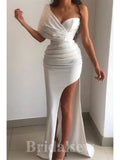 One Shoulder New Best Stylish Slit Mermaid Elegant Long Women Evening Prom Dresses PD797