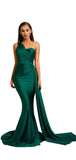 One Shoulder Popular Elegant Plus Size Long Bridesmaid Dresses BD126