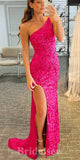 One Shoulder Sequin Sparkly New Mermaid Glitter Popular Long Party Evening Prom Dresses PD970