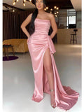 Pink Mermaid Sexy Unique Elegant Black Girls Slay Elegant Evening Modest Long Prom Dresses PD486
