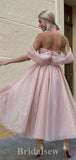 Pink Sparkly Sequin Short Prom Dresses, A-line Off Shoulder Fairy Princess Homecoming Dresses, HD022
