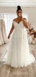Plus Size A-line Off the Shoulder V-Neck Country Beach Vintage Long Wedding Dresses WD350