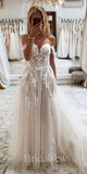 Popular A-line Classic Elegant Country Fairy Lace Beach Vintage Long Wedding Dresses WD293