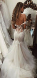 Pretty Mermaid Off the Shoulder Most Popular Wedding Dresses WD020
