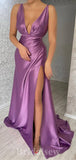 Purple Satin Sexy Hot Sale Elegant Modest Mermaid Long Women Evening Prom Dresses PD720
