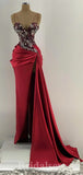 Red Gorgeous Glitter Long Mermaid Glitter Black Girls Slay Party Women Evening Prom Dresses PD664