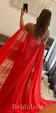 Red Mermaid New Unique Vintage Long Elegant Evening Prom Dresses PD1024