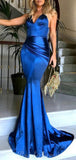 Royal Blue Mermaid Popular Simple Evening Prom Dresses PD102