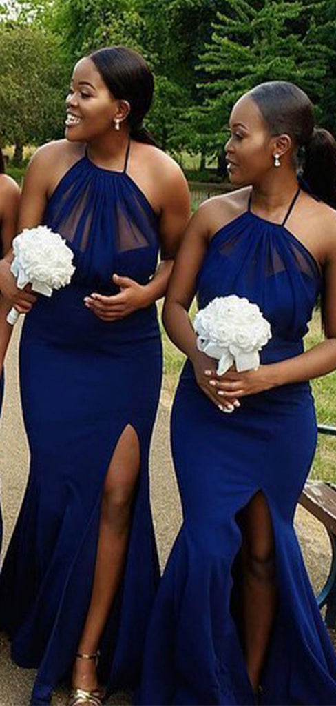 Royal Blue Mismatched Mermaid Long Formal Bridesmaid Dresses Online BD bridalsew Royal Blue Mismatched Mermaid Long Formal Bridesmaid Dresses Online BD bridalsew