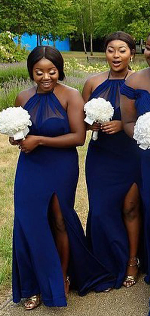 Royal Blue Mismatched Mermaid Long Formal Bridesmaid Dresses Online BD bridalsew Royal Blue Mismatched Mermaid Long Formal Bridesmaid Dresses Online BD bridalsew