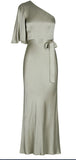 Sage Green Simple Spaghetti Straps New Plus Size Elegant Long Formal Bridesmaid Dresses BD211