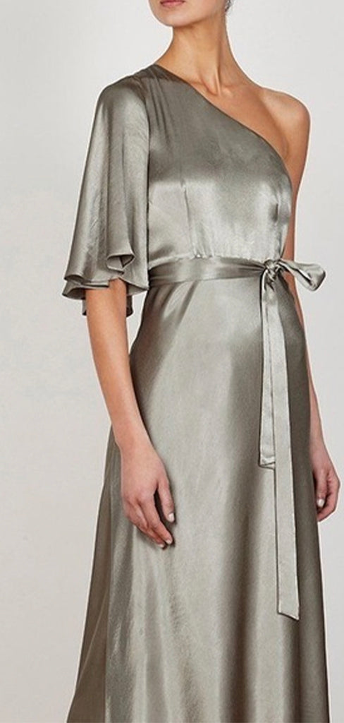 Sage Green Simple Spaghetti Straps New Plus Size Elegant Long Formal Bridesmaid Dresses BD211