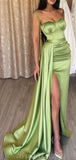 Sage Mermaid Popular Black Girls Slay Elegant Evening Modest Long Prom Dresses PD479