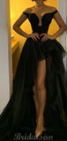 Sexy Off Shoulder Unique Cheap Modest High-Low Prom Dresses PD029