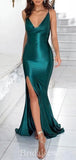 Sexy Spaghetti Straps Simple Fashion Mermaid Elegant Party Women Long Evening Prom Dresses PD639