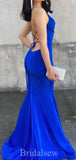 Sexy Straps Royal Blue Simple Fashion Mermaid Elegant Party Women Long Evening Prom Dresses PD638