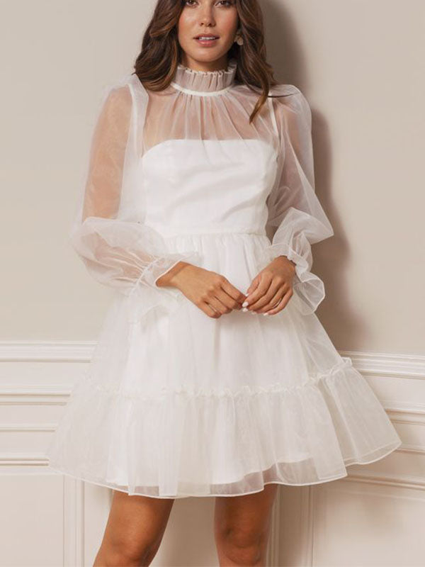 inexpensive beach wedding dresses Short Inexpensive Beach Long Sleeves Simple Wedding Dresses WD100 – bridalsew