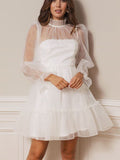 Short Inexpensive Beach Long Sleeves Simple Wedding Dresses WD100