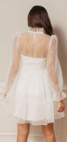 Short Inexpensive Beach Long Sleeves Simple Wedding Dresses WD100