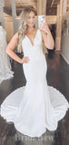 Simple Custom Plus Size Mermaid Classic Fitted Beach Vintage Long Wedding Dresses WD387
