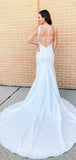 Simple Custom Plus Size Mermaid Classic Fitted Beach Vintage Long Wedding Dresses WD387