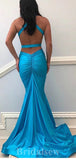 Simple Elegant Spaghetti Straps Mermaid Party Long Women Evening Prom Dresses PD766