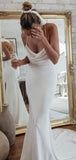 Simple Inexpensive Mermaid Beach Long Wedding Dresses, Bridal Gowns WD097