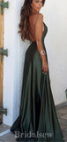 Simple Popular Straps Slit Summer Unique Elegant Party Long Women Evening Prom Dresses PD889