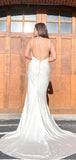 Simple Spaghetti Straps Mermaid Vintage Dream Beach Long Wedding Dresses WD211