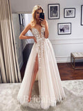 Spaghetti Straps A-line Classic Country Fairy Lace Beach Vintage Long Wedding Dresses WD294