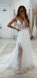 Spaghetti Straps Elegant Princess Charming Garden Vintage Dream Beach Long Wedding Dresses WD229