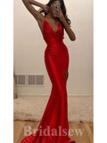 Spaghetti Straps Red Simple Fashion Popular New Sexy Mermaid Long Women Evening Prom Dresses PD783
