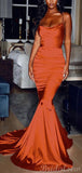 Spaghetti Straps Sexy Simple Mermaid Evening Formal Long Prom Dresses PD257
