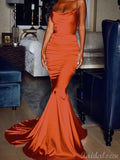 Spaghetti Straps Sexy Simple Mermaid Evening Formal Long Prom Dresses PD257