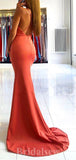 Spaghetti Straps Simple Long Mermaid Stylish Modest Elegant Evening Prom Dresses PD940