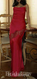 Spaghetti Straps Simple Sexy Unique Modest Stylish Long Women Evening Prom Dresses PD754