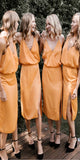Cheap Spaghetti Straps Simple Formal Short Bridesmaid Dresses BD016